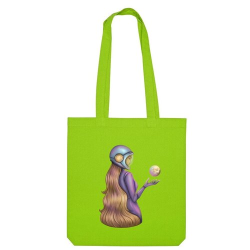 Сумка шоппер Us Basic, зеленый сумка девушка в космосе без фона зеленое яблоко