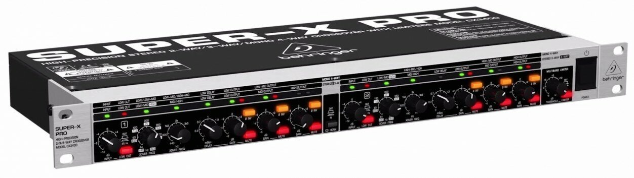 Behringer CX3400 V2 2/3-полосный стерео, 4-полосный моно кроссовер с лимитерами - фото №2