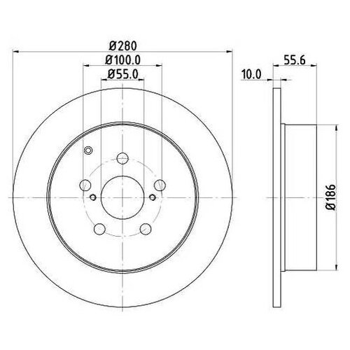 фото Тормозной диск mintex mdc1696c для toyota avensis