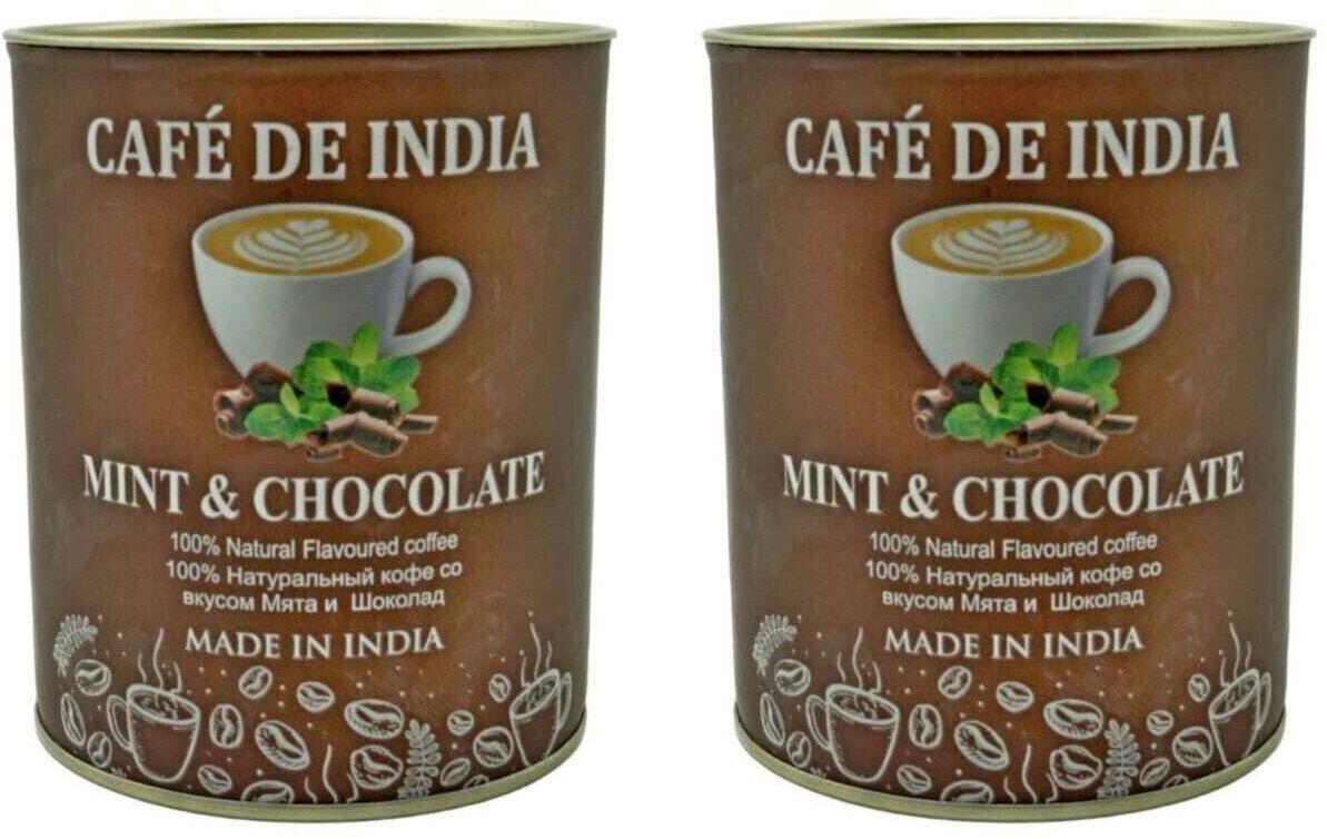 Кофе растворимый со вкусом мяты и шоколада Bharat BAZAAR Mint Chocolate 100 г - фотография № 2