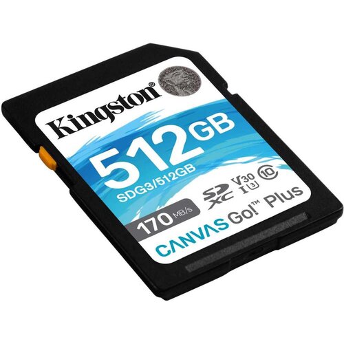 Флеш карта SDXC 512Gb Class10 Kingston SDG3/512GB Canvas Go! Plus w/o adapter флеш карта sdxc 128gb class10 kingston sdg3 128gb canvas go plus w o adapter