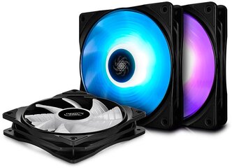 Вентилятор для корпуса Deepcool RF 120 черный/белый/RGB 3 шт.