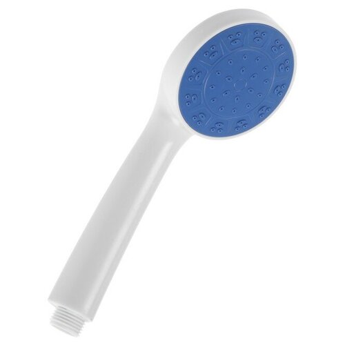 Душевая лейка ZEIN Z0210, 1 режим, d=80 мм, пластик, белый с синей вставкой