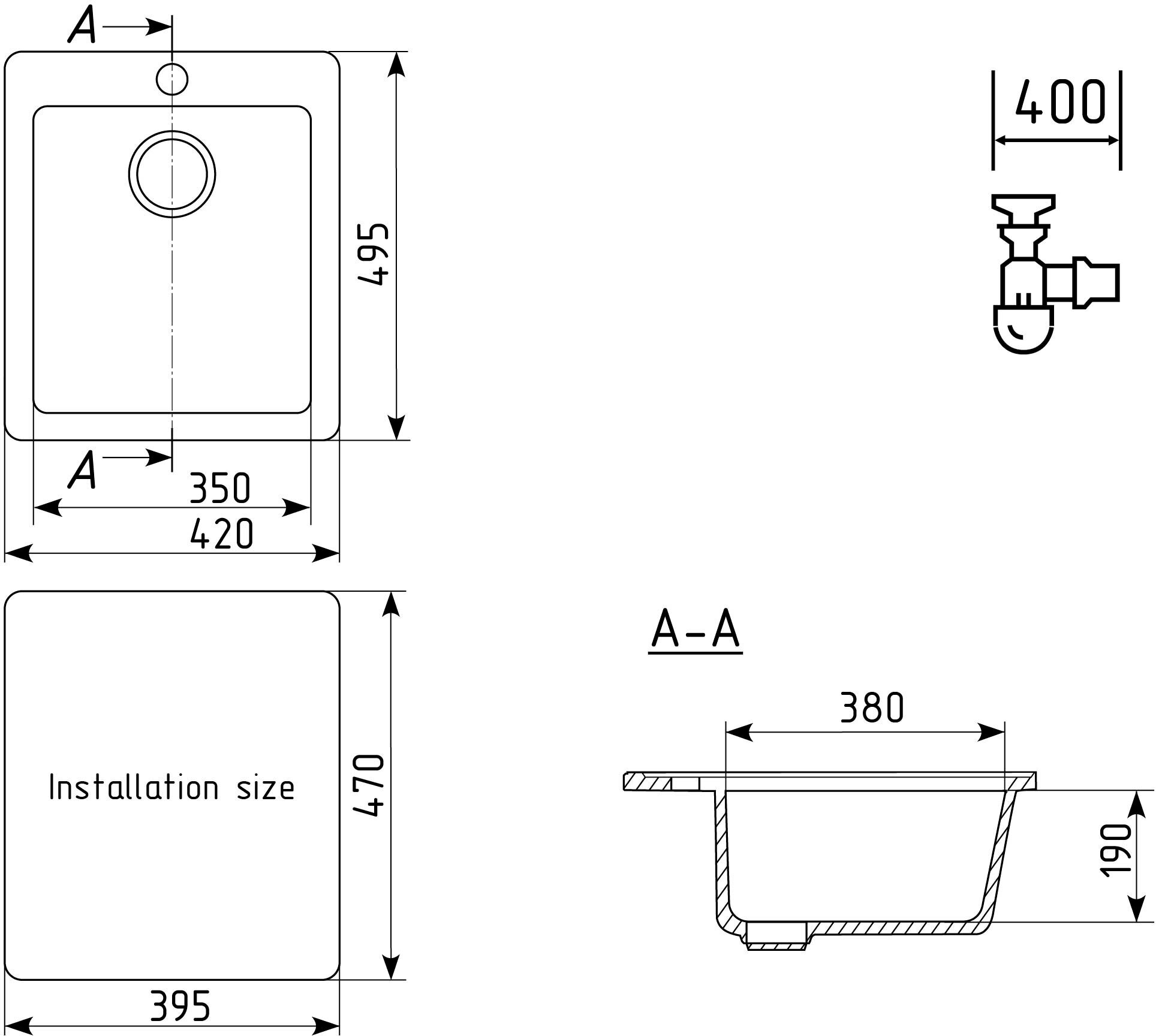 Кухонная мойка Ulgran U-404-302 - фото №12