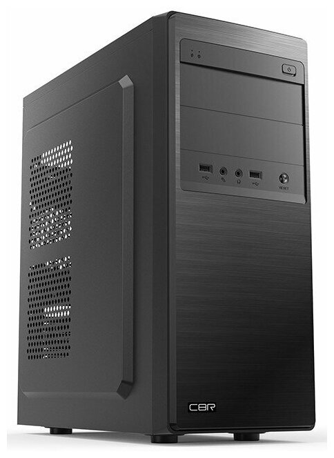 Cbr PCC-ATX-E133-WPSU Корпус ATX Miditower E133, без БП, 2 USB 2.0, HD Audio+Mic, Black