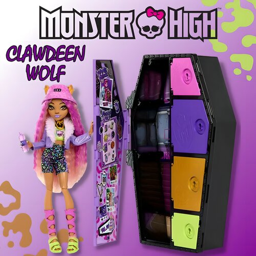 Кукла Монстер Хай Клодин Monster High Clawdeen Wolf Skulltimate Secrets - HKY61- кукла monster high reel drama clawdeen wolf doll монстер хай кино драма клодин вулф