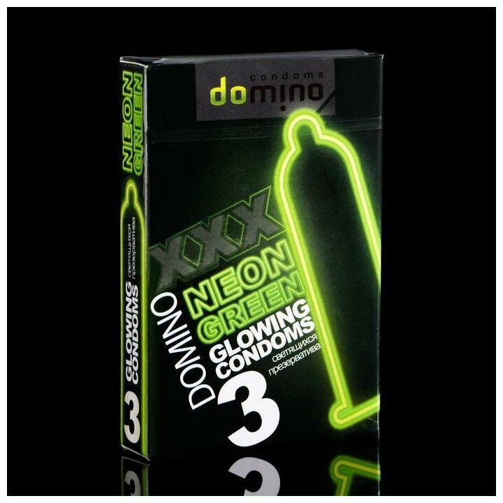 DOMINO Презервативы Domino neon green, 3 шт.