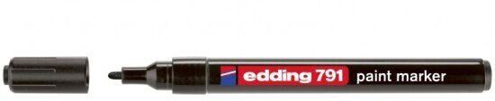 Маркер пеинт (лак) Edding E-791/1 черный 1-2мм