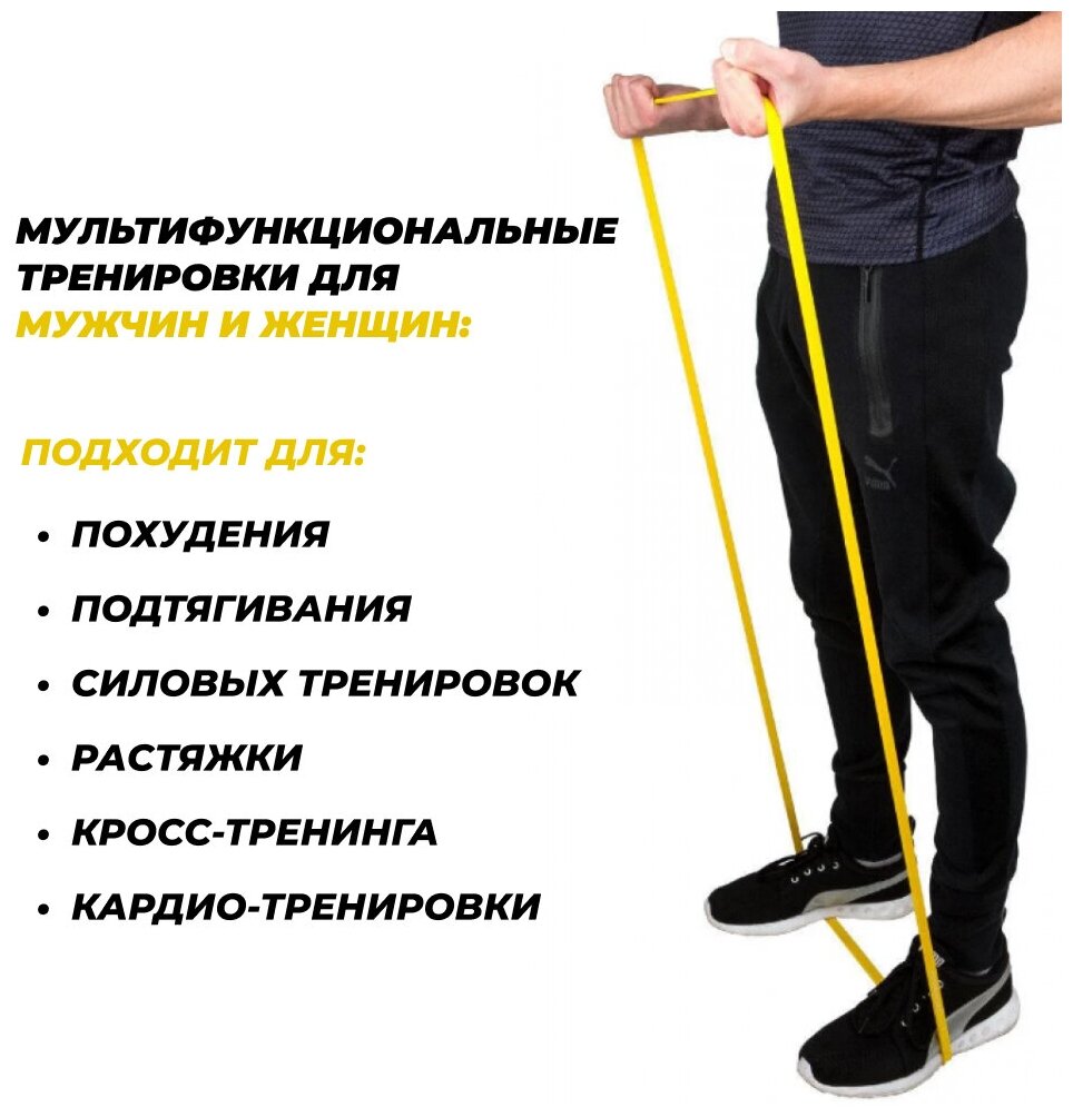 Фитнес резинки HARBR FITNESS для спорта рук ног дома, эспандер .