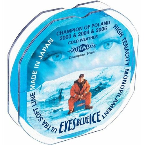 монофильная леска mikado eyes blue ice d 0 2 мм 25 м 5 4 кг blue ice 1 шт Леска мононить Mikado EYES BLUE ICE 0,16 (25 м) - 3.80 кг.