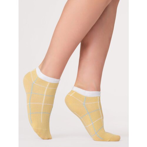 Носки Giulia, размер 36-40, желтый женские хлопковые носки с абстрактными рисунками весна лето осень 2021