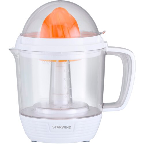 Соковыжималка цитрусовая Starwind SJ 1241 30Вт резерв сока1200мл белыйпрозрачный 150600₽