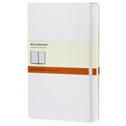 Записная книжка Moleskine Classic (в линейку) в твердой обложке, Large (13х21см), белый