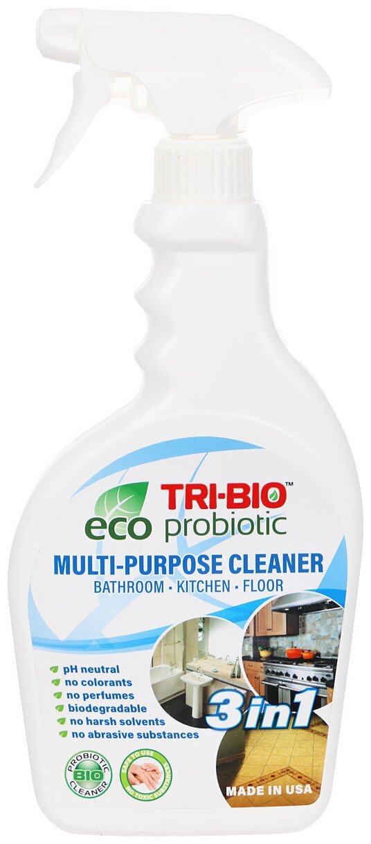 Пробиотическое универсальное чистящее средство 3-в-1 TRI-BIO, 420 мл - фотография № 1