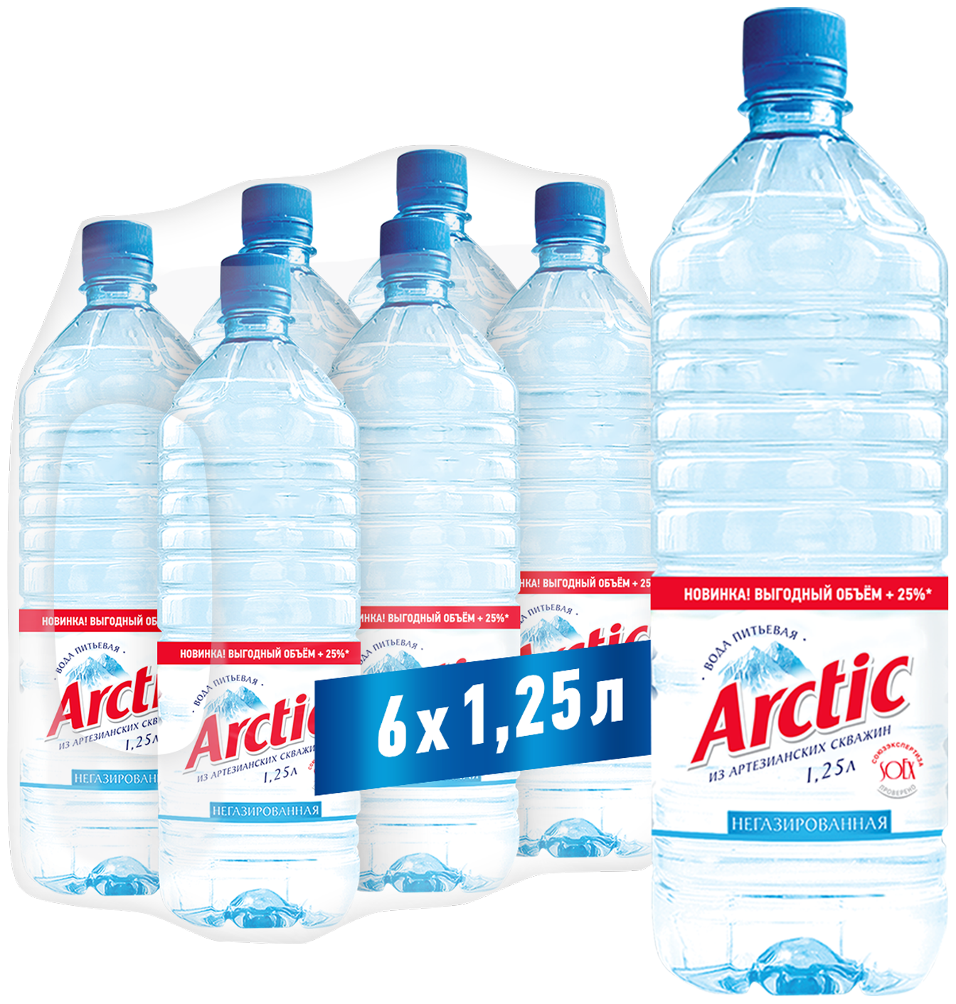 Arctic вода питьевая природная негазированная 125 л. х 6 шт. ПЭТ