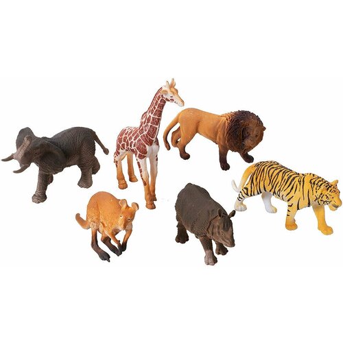 Игровой набор Фигурки дикие животные 6 штук 130-2 Tongde игровой набор фигурки дикие животные 5 штук dw 101 в пакете tongde