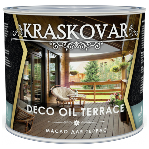 Масло Kraskovar Deco Oil Terrace, Крем-брюле, 2.2 л масло для террас kraskovar deco oil terrace имбирь 0 75л