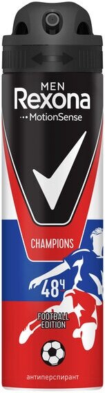 Набор из 3 штук Дезодорант для тела REXONA 150мл спрей мужской Champions