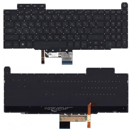 Клавиатура для ноутбука Asus ROG GM501GS Черная с подсветкой 2940₽