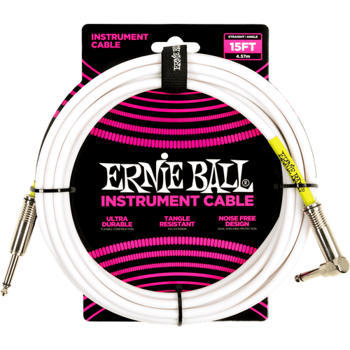 Инструментальный кабель Ernie Ball 6400 4.5м Classic White, Ernie Ball (Эрни Бол)