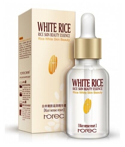 Rorec White Rice Skin Beauty Essence Сыворотка для лица Ферметированный Рис, 15 мл