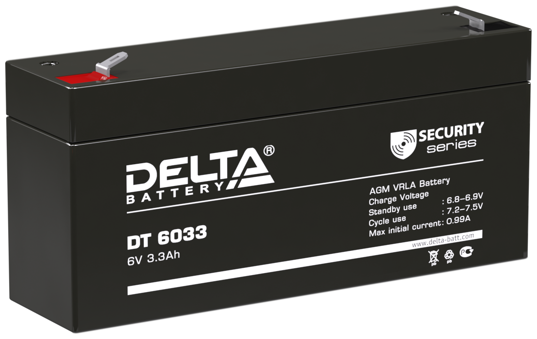 Аккумуляторная батарея DELTA Battery DT 6033 6В 3.3 А·ч