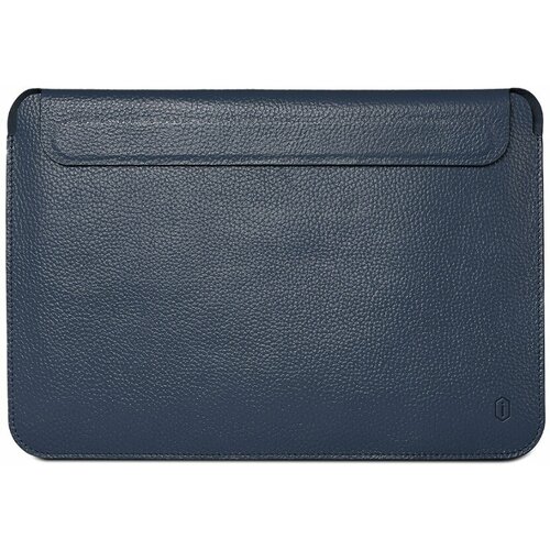 чехол wiwu genuine leather laptop sleeve для macbook pro 16 2inch royal blue Чехол WiWU Genuine Leather Laptop Sleeve для MacBook Pro 16inch Royal Blue