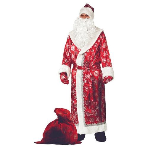 карнавальный костюм батик дед мороз купеческий Карнавальный костюм Батик Дед Мороз - красный нос