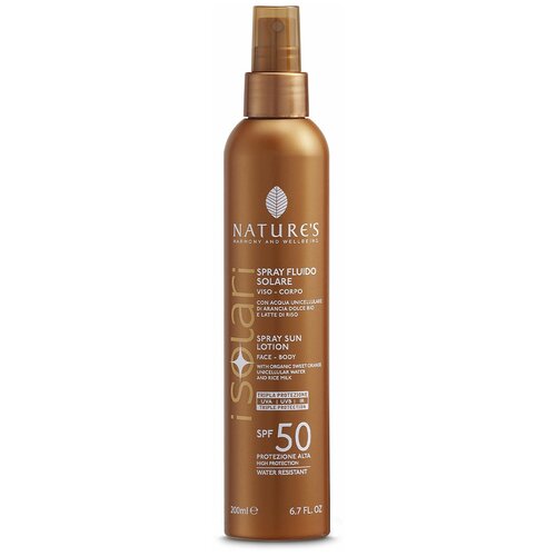 Спрей для загара на солнце Natures Sun Spray SPF 50 200 мл.