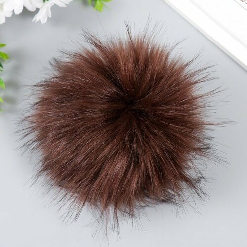 Карачаевская Помпон искусственный мех песец 14 см 28-Шоколад 370₽
