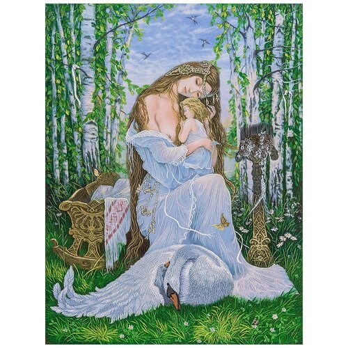 PANNA Набор для вышивания Живая картина Оберег Лада (ЖК-2072), разноцветный, 22 х 22 см