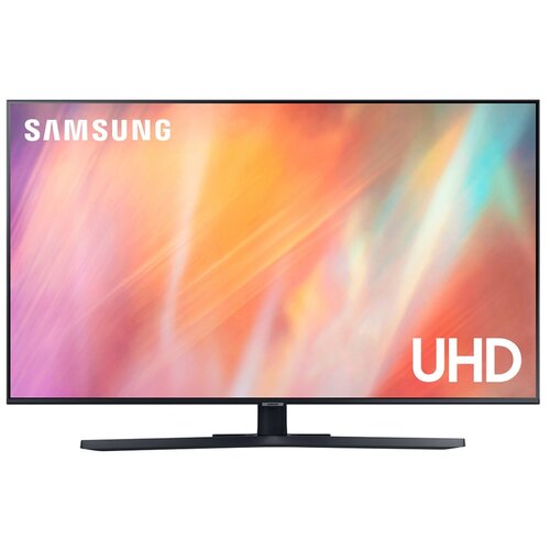 фото 65" телевизор samsung ue65au7540u led, hdr (2021), серый титан