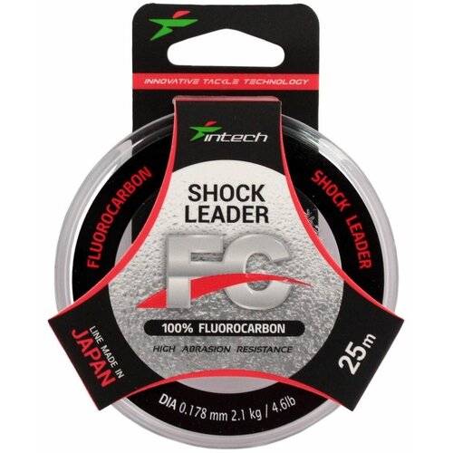 fluorocarbon shock leader 50m0 257mm Флюорокарбон Intech FC Shock Leader 25м (0.178mm (2.1kg / 4.6lb))