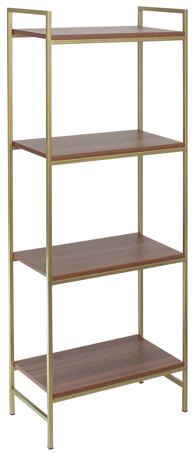 фото Стеллаж ALTO, золотой, ЛДСП Орех 550х300х1450
