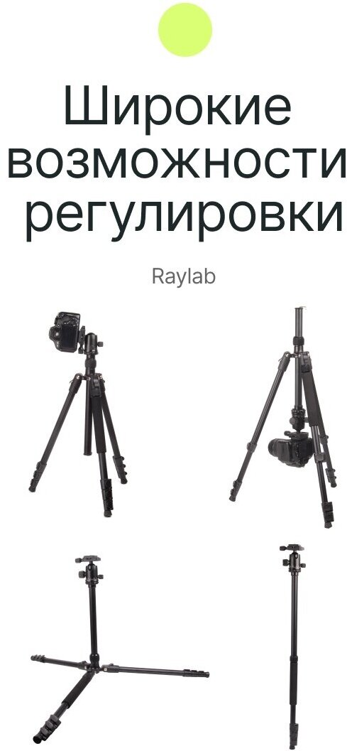 Штатив Raylab Pro 65 алюминиевый сплав (с головой)