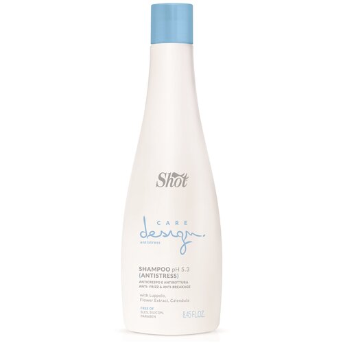 SHOT Care Design Antistress Shampoo Шампунь увлажняющий Анти-стресс против ломкости волос, 250 мл