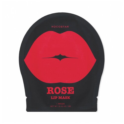 KOCOSTAR Патчи гидрогелевые для губ, роза / Rose Lip Mask Single Pouch 1 патч