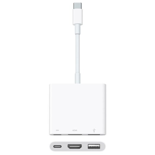 USB-концентратор Apple Digital AV Multiport (MUF82ZM/A), разъемов: 2, белый