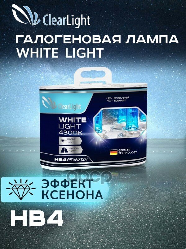 Лампа 12V Hb4 55W P22d 4300K Clearlight Whitelight 2 Шт. Duobox Ml9006wl ClearLight арт. ML9006WL