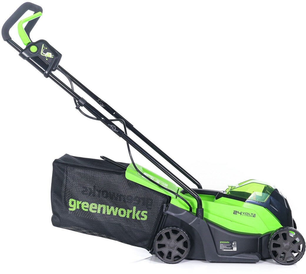 Газонокосилка аккумуляторная Greenworks Арт 2516107UA 24V 33 бесщеточная с 1хАКБ 2Ач и ЗУ