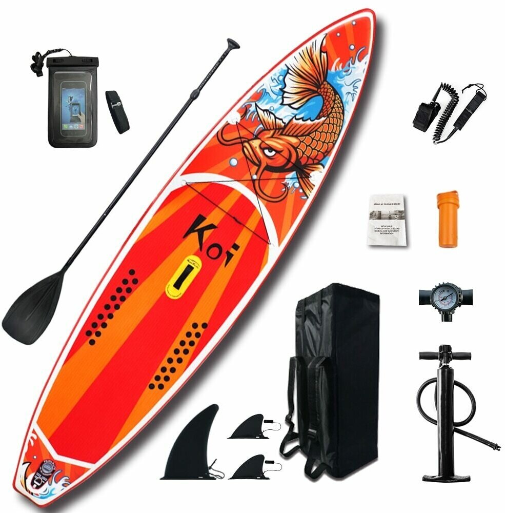 Доска SUP board надувная Koi 350x84x15 см (сап борд)