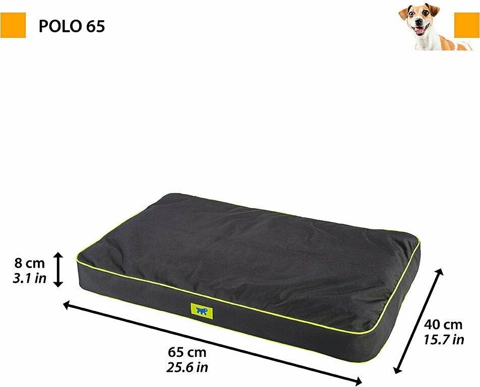 Подушка для собак и кошек Ferplast Polo 65 съемный непромокаемый чехол нейлон черная 65 х 40 х 8 см (1 шт) - фотография № 5