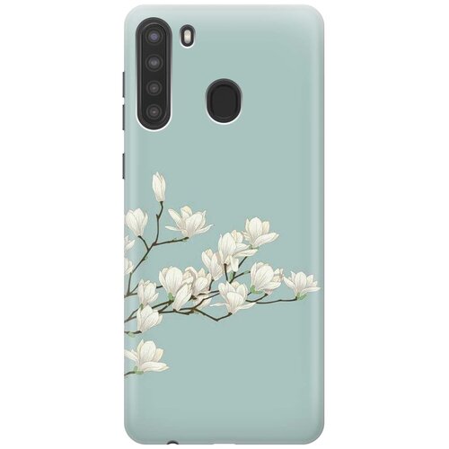 re paчехол накладка artcolor для samsung galaxy j8 2018 с принтом сакура на голубом RE: PAЧехол - накладка ArtColor для Samsung Galaxy A21 с принтом Сакура на голубом