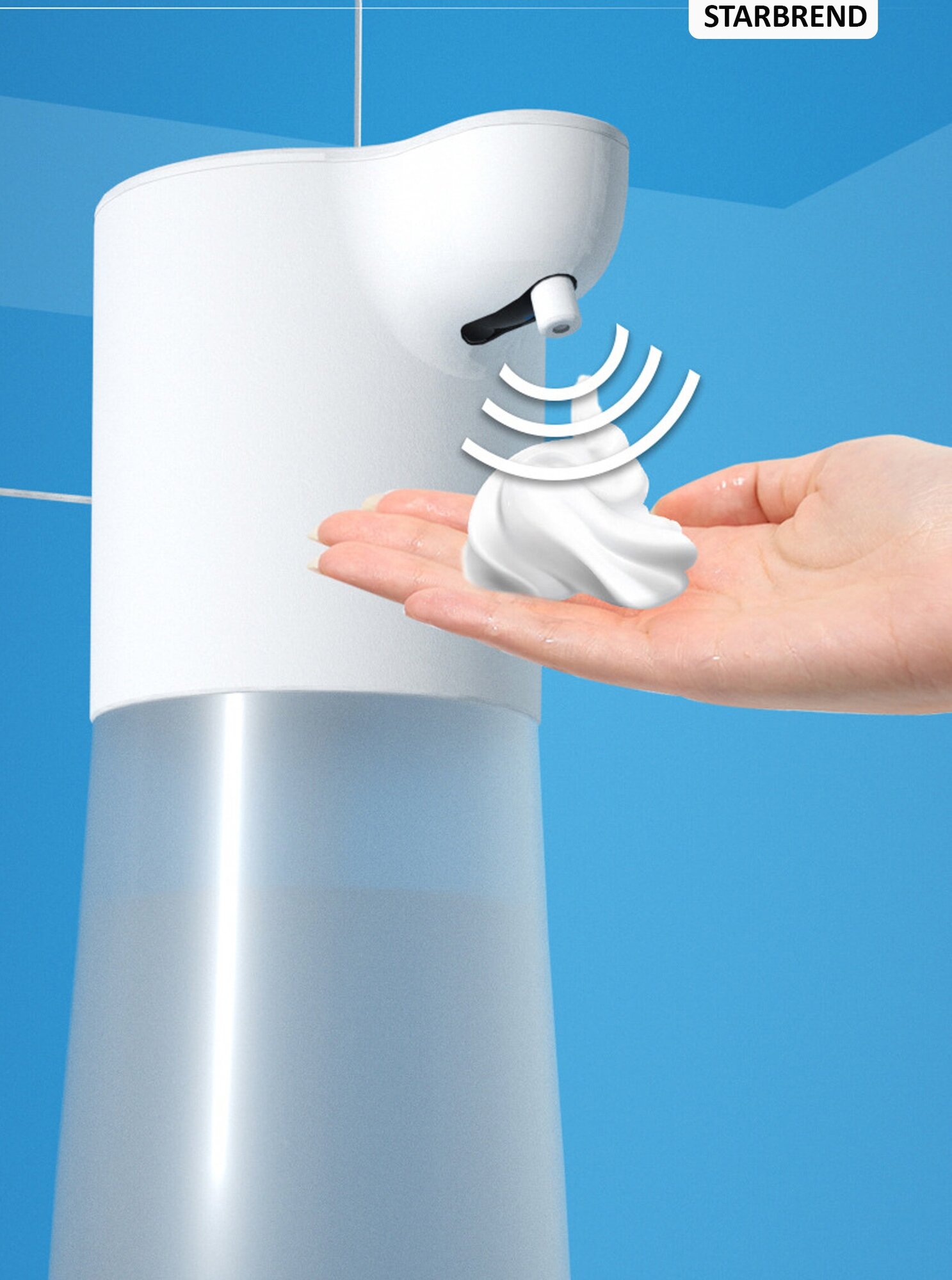 Дозатор сенсорный для жидкого мыла-пены Automatic Foam Soap Dispenser ...