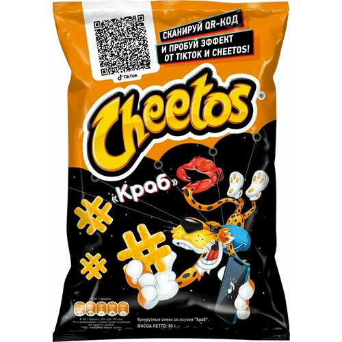 Снеки кукурузные CHEETOS Краб, 85 г - 10 шт.