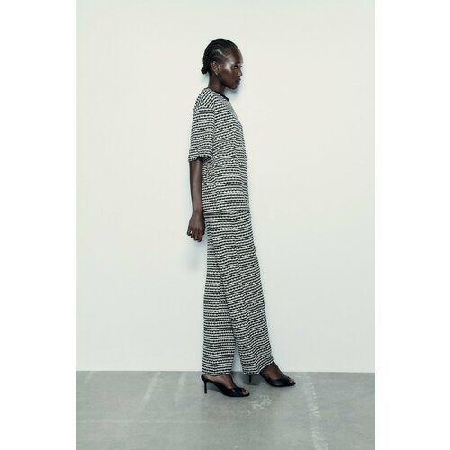 Топ Zara, размер L, белый, черный