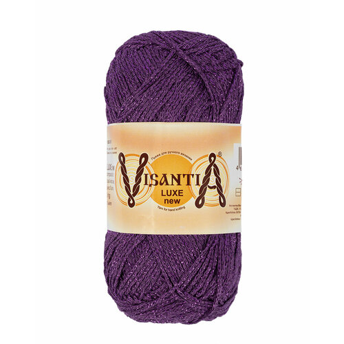 фото Пряжа visantia "luxe new" 85% вискоза, 15% люрекс 100 г 240 м №09 фиолетовый