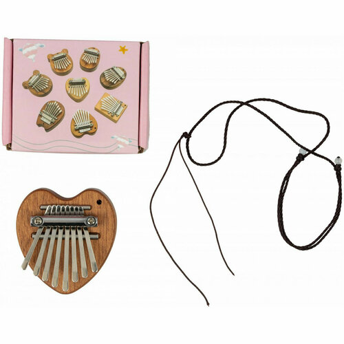 BEE EK10 калимба из сапеле, 8 язычков, форма сердце.