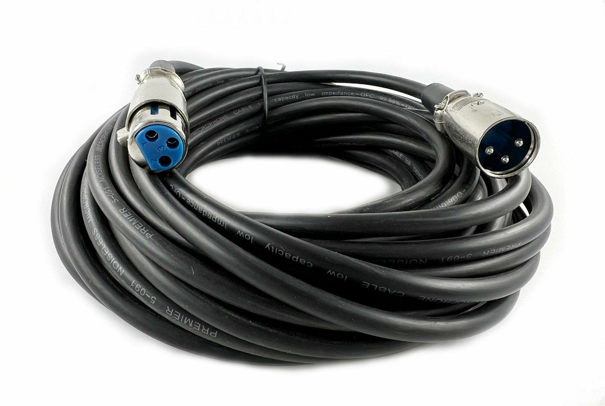 Шнур XLR штекер - XLR гнездо (10.0 метров) — фото 1