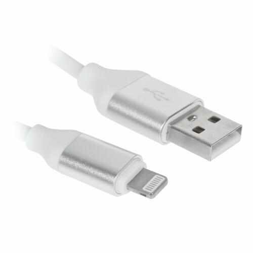 Кабель круглый DEXP Lightning 8-pin - USB белый 1 м